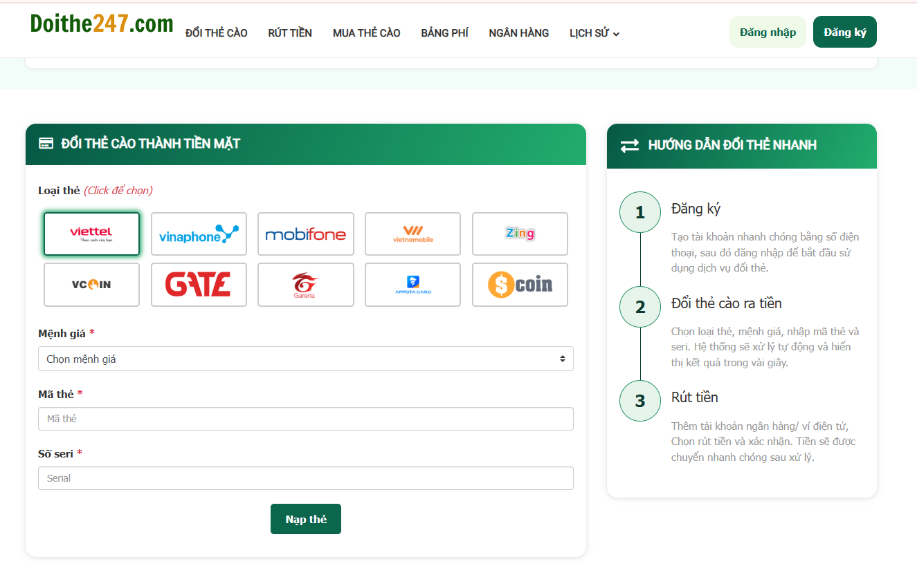 website đổi thẻ 247