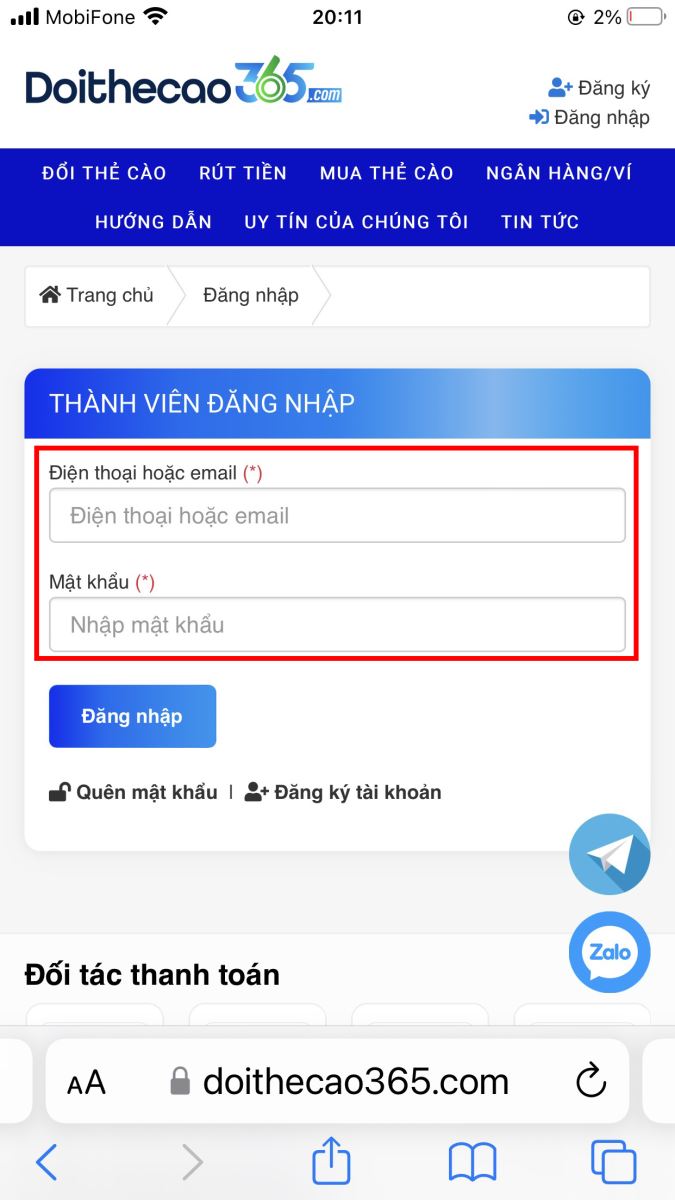 Đăng nhập