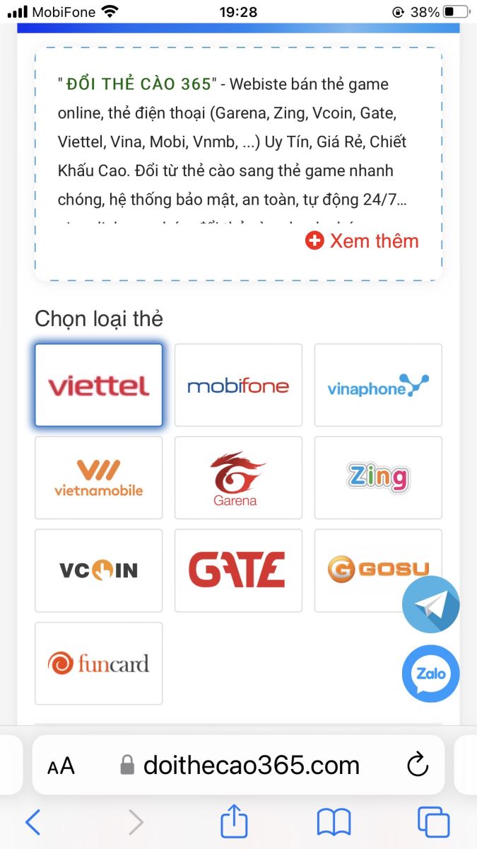 đổi thẻ vina sang thẻ viettel
