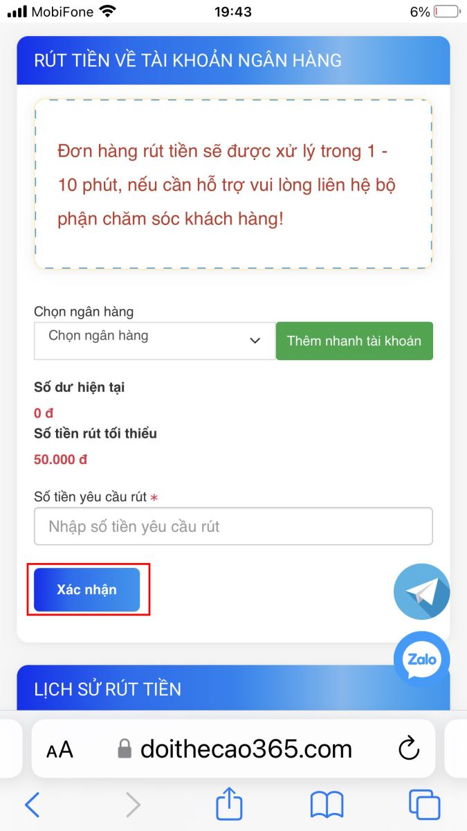 Rút tiền